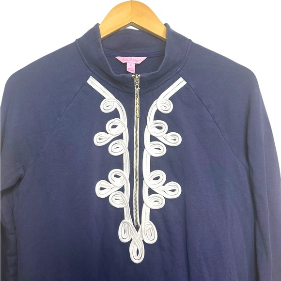 Lilly Pulitzer | Womens Upf 50+ Skipper Tunic Popover In True Navy | Size Small - Picture 5 of 8